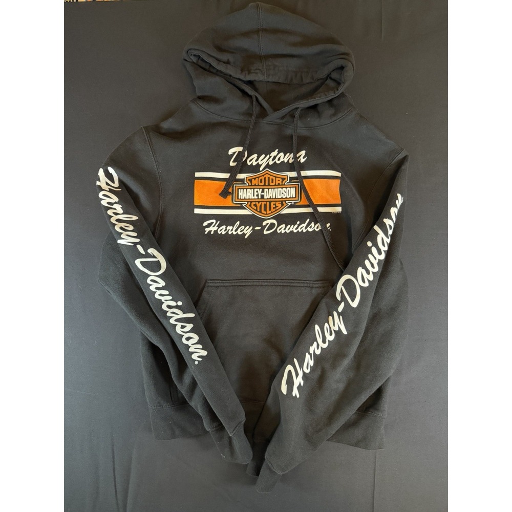 Black Harley Davidson- Daytona Beach Hoodie, X-Small